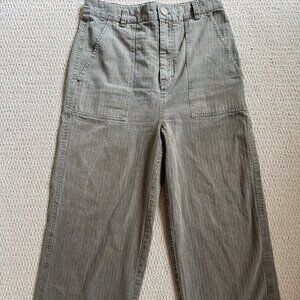 Free People Womens Green High waisted chinos